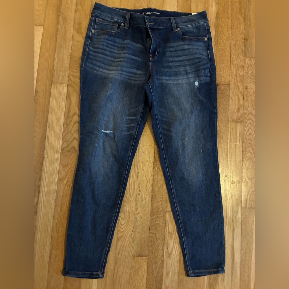 Maurices Dark Blue Skinny Jeans